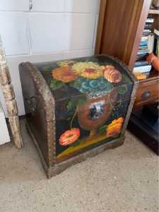 Hand Painted 19th Century Chest