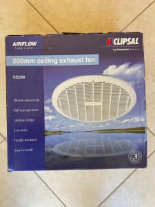 Clipsal Airflow 200mm ceiling exhaust fan