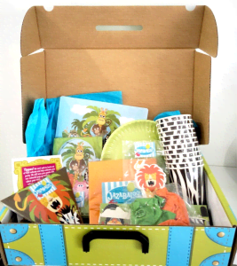 SAFARI Jungle Birthday Party Pack Suitcase Party Supplies for 12 Kids