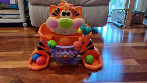 Pushing toy with music and balls for baby and toddler