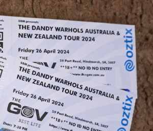 two Dandy Warhols tickets for Friday April 26th ($95 each)