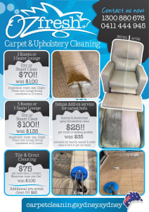 Carpet Sofa Rug & Tile & Grout cleaning Cleaning Sydney 