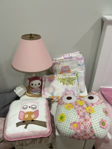 Kid bed linen and matching lampshade