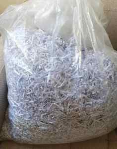 Shredded paper - for animal bedding, compost, etc.