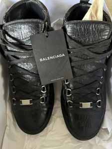 Balenciaga hightop leather sneakers