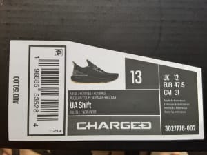 Mens Running Shoes - black - Under Armour - 12 AUS/UK13 US EUR 47.5