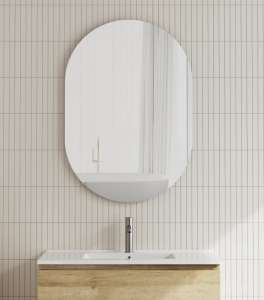 Aden Bathroom Frameless Glue to the Wall Mirror 60 x 80cm