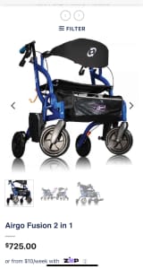 2 in 1 walker wheelchair