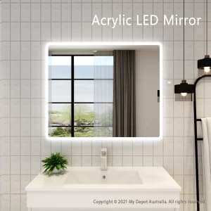 3 Color Lighting LED Mirror With Rounded Corner