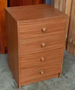 bedside table with 4 drawers, h660x435x395mm