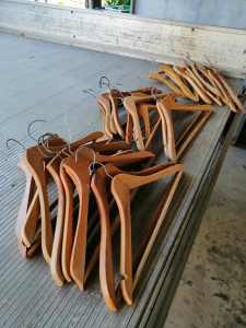 Wooden coat hangers