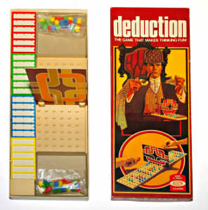 DEDUCTION BOARD GAME - VINTAGE RETRO - BY IDEAL - 1970s COLLECTABLE
