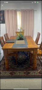 Dining table with 5 chairs to suit