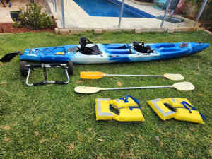 Ski/Kayak 2 person with paddles, life jackets and trolley