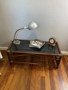 Beautiful vintage bamboo glass table