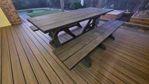Rustic hardwood outdoor table - one off, handmade