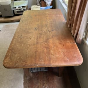 Kitchen/dining table, Solid wood top and legs