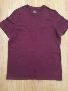 Tommy Hilfiger WCC Essential Cotton TEE Mens Size S Burgundy
