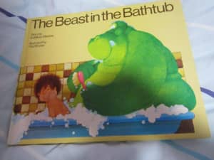 Vintage Kids Picture Book Beast in the Bathtub vintag retro Stevens