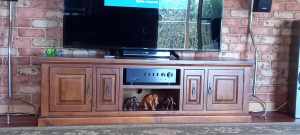 TV/Entertainment stand solid wood.