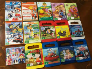 36 Childrens DVDS Dora, Disney Junior, Strawberry shortcake etc