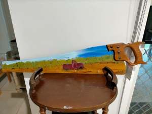 Painted Hand Saw 