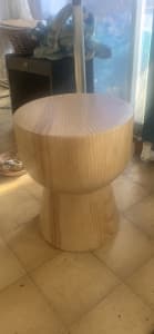 EGGCUP DESIGN SOLID TIMBER STOOL/bedside table- Work of Mark Tuckey