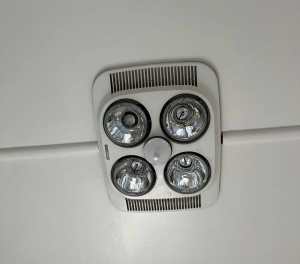 IXL 3 in 1 Four Bathroom Heat Lamp with exhaust fan