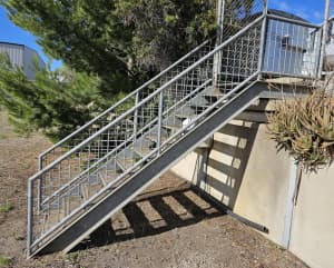 Stairs heavy duty galvanised steel construction