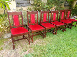 6 solid timber chairs available 