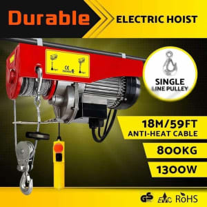 Electric Hoist Winch Crane 400/800KG Chain Cable *PICKUP/DELIVERY*