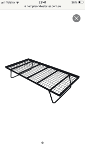 Single Trundle bed ( steel frame ) never used .