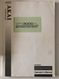 Akai MPC 2000xl Owners Manual MPC 2000 XL SE2