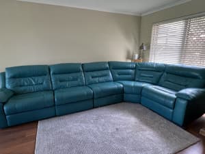 Corner Modular and Electronic Recliner Leather Sofa