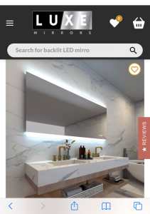 Bathroom Mirror Backlit/Led/ Demister 1200x700 Paid $739 Selling $550