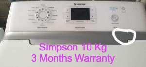 Simpson Ezi Sensor 10 Kg Big Washing Machine