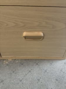3-drawer filing cabinet.