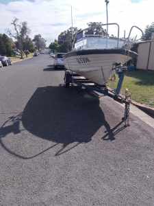 Boat and trailer with regio