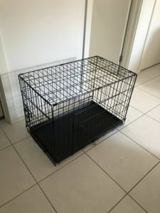 Medium Pet Dog / Cat Puppy Kennel Metal Cage Crate Pen Foldable 30