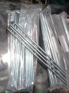 NEW 10pk tent pegs, 300mm shiney,,,,
