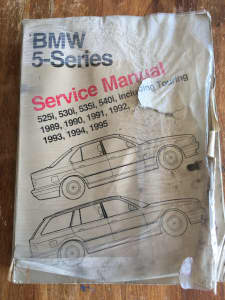 BMW E34 525i 530i 535i 540i workshop manual parts