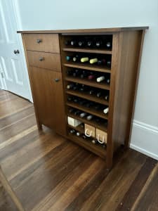Solid timber drinks cabinet