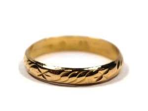 9ct Yellow Gold Unisex Ring Size O 017200130591