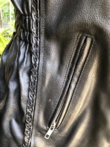 Genuine leather motorcycle ladies jacket 14