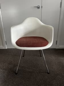 Eames Moulded Plastic Chairs with Seat Cushion