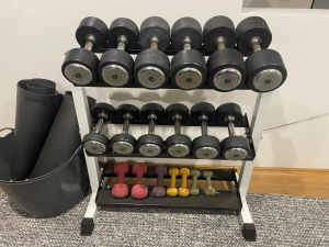 Dumbbell and rack set