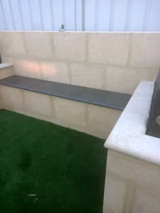 Limestone walls, retaining walls, capping, steps, garden beds 