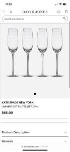 Kate Spade New York Larabee dot flutes