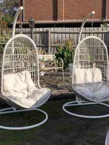 Rattan wicker egg chairs hanging hamptons rattan 