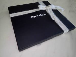 CHANEL Box with Holiday Edition Glittery Ribbon (Authentic)